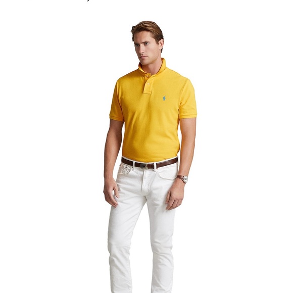 Polo Ralph Lauren Men's Classic-Fit Mesh Shirt - Yellow - Picture 9 of 12